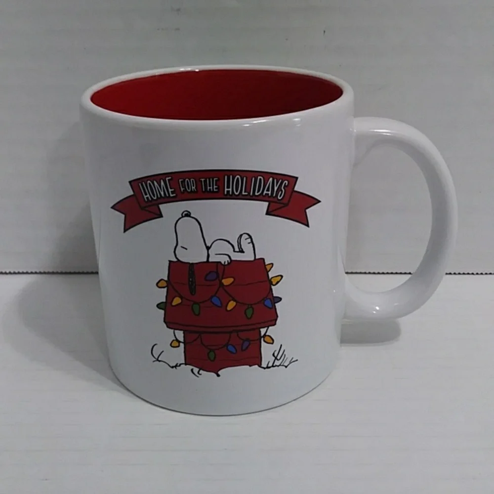 Peanuts Snoopy Christmas Home For The Holidays Coffee Mug/Cup